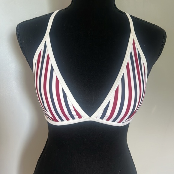 Abercrombie& Fitch- Dark red, white, blue striped bikini - Picture 2 of 8